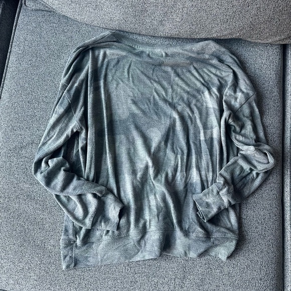 Sundry Gray Camo Light Pullover Sweatshirt - Picture 2 of 3